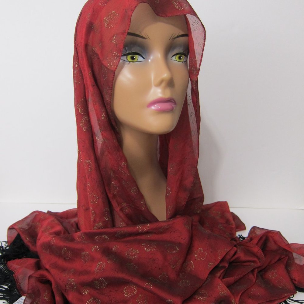 Scarf Wrap Chunni Red